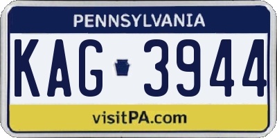 PA license plate KAG3944