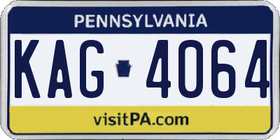 PA license plate KAG4064