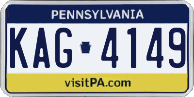 PA license plate KAG4149