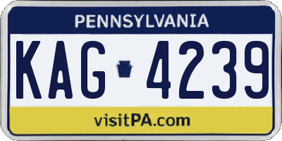PA license plate KAG4239