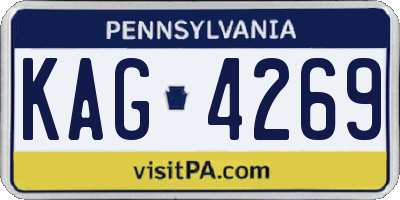 PA license plate KAG4269