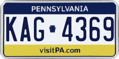 PA license plate KAG4369