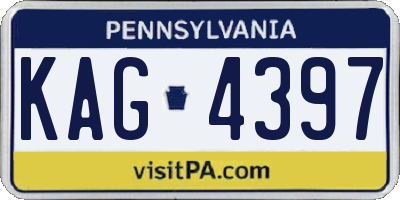 PA license plate KAG4397