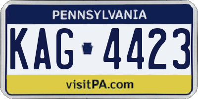 PA license plate KAG4423