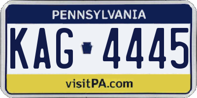PA license plate KAG4445