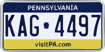 PA license plate KAG4497