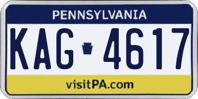 PA license plate KAG4617