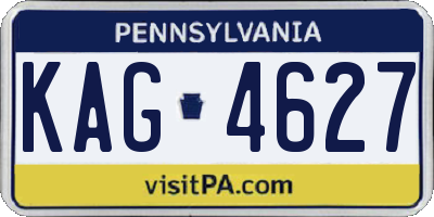 PA license plate KAG4627