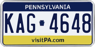 PA license plate KAG4648