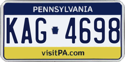 PA license plate KAG4698