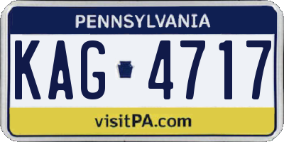 PA license plate KAG4717