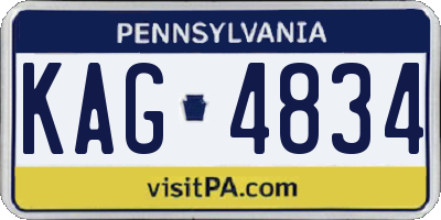 PA license plate KAG4834
