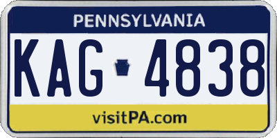 PA license plate KAG4838