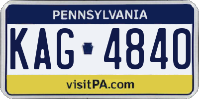 PA license plate KAG4840