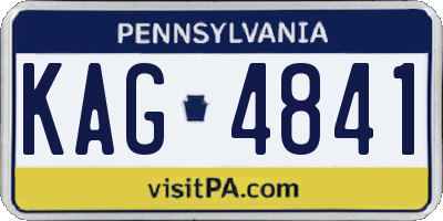 PA license plate KAG4841