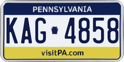 PA license plate KAG4858