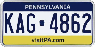 PA license plate KAG4862