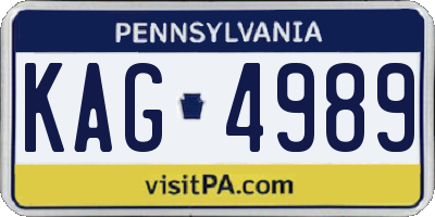 PA license plate KAG4989