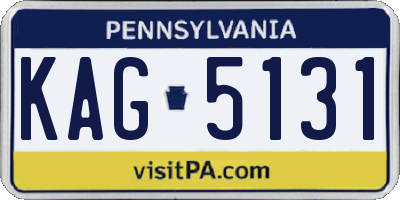 PA license plate KAG5131