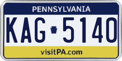 PA license plate KAG5140