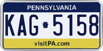 PA license plate KAG5158