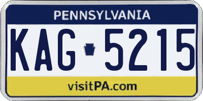 PA license plate KAG5215