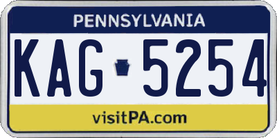 PA license plate KAG5254