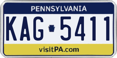 PA license plate KAG5411