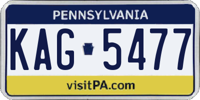 PA license plate KAG5477