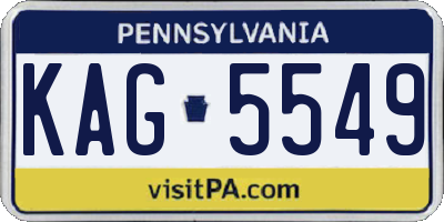 PA license plate KAG5549