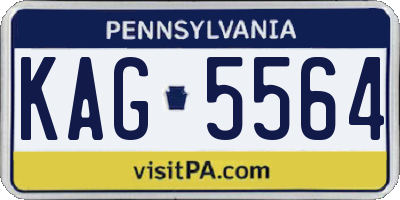 PA license plate KAG5564