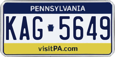 PA license plate KAG5649