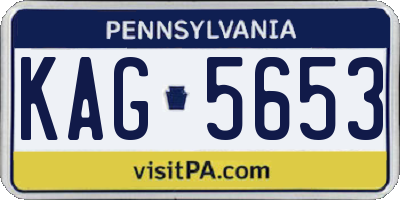 PA license plate KAG5653