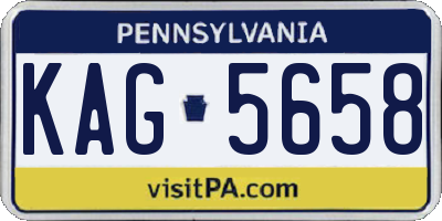 PA license plate KAG5658
