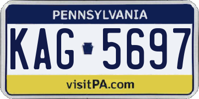 PA license plate KAG5697