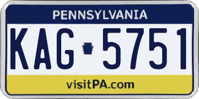 PA license plate KAG5751