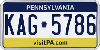 PA license plate KAG5786