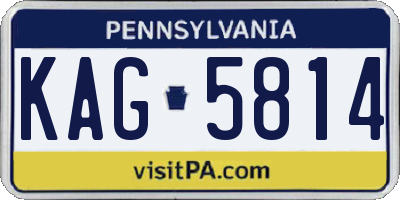 PA license plate KAG5814