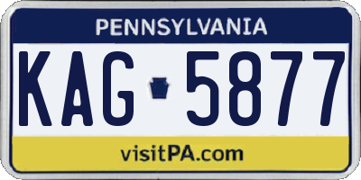 PA license plate KAG5877