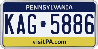 PA license plate KAG5886