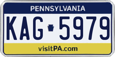 PA license plate KAG5979