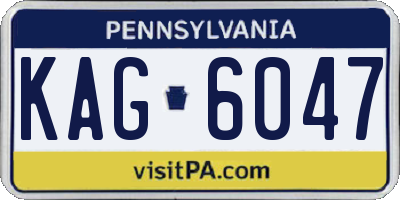 PA license plate KAG6047