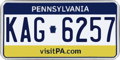 PA license plate KAG6257