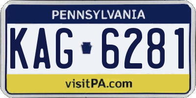 PA license plate KAG6281