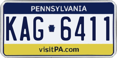 PA license plate KAG6411