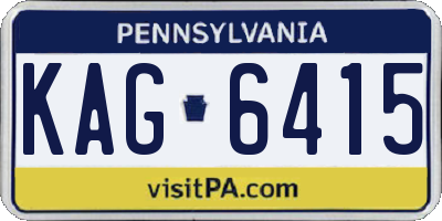 PA license plate KAG6415