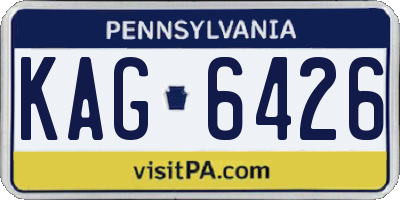 PA license plate KAG6426