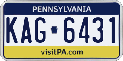 PA license plate KAG6431