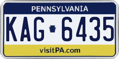PA license plate KAG6435