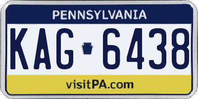 PA license plate KAG6438
